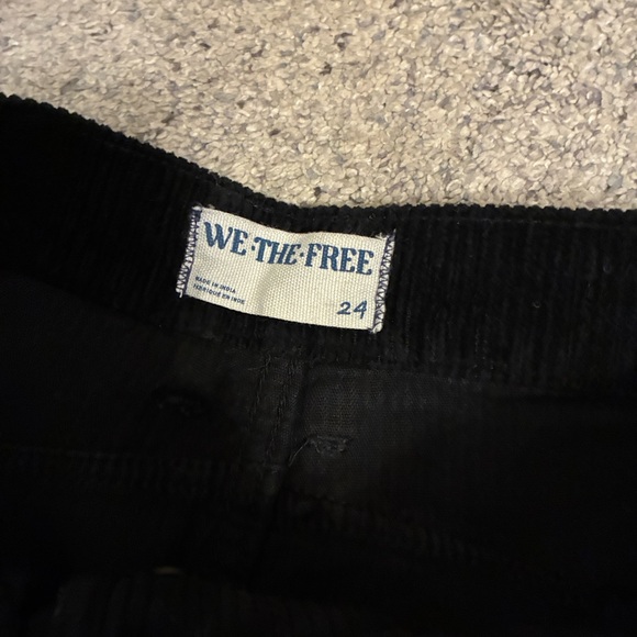 New Free People Good Luck Barrel Corduroy Pants ~Black - Picture 6 of 8